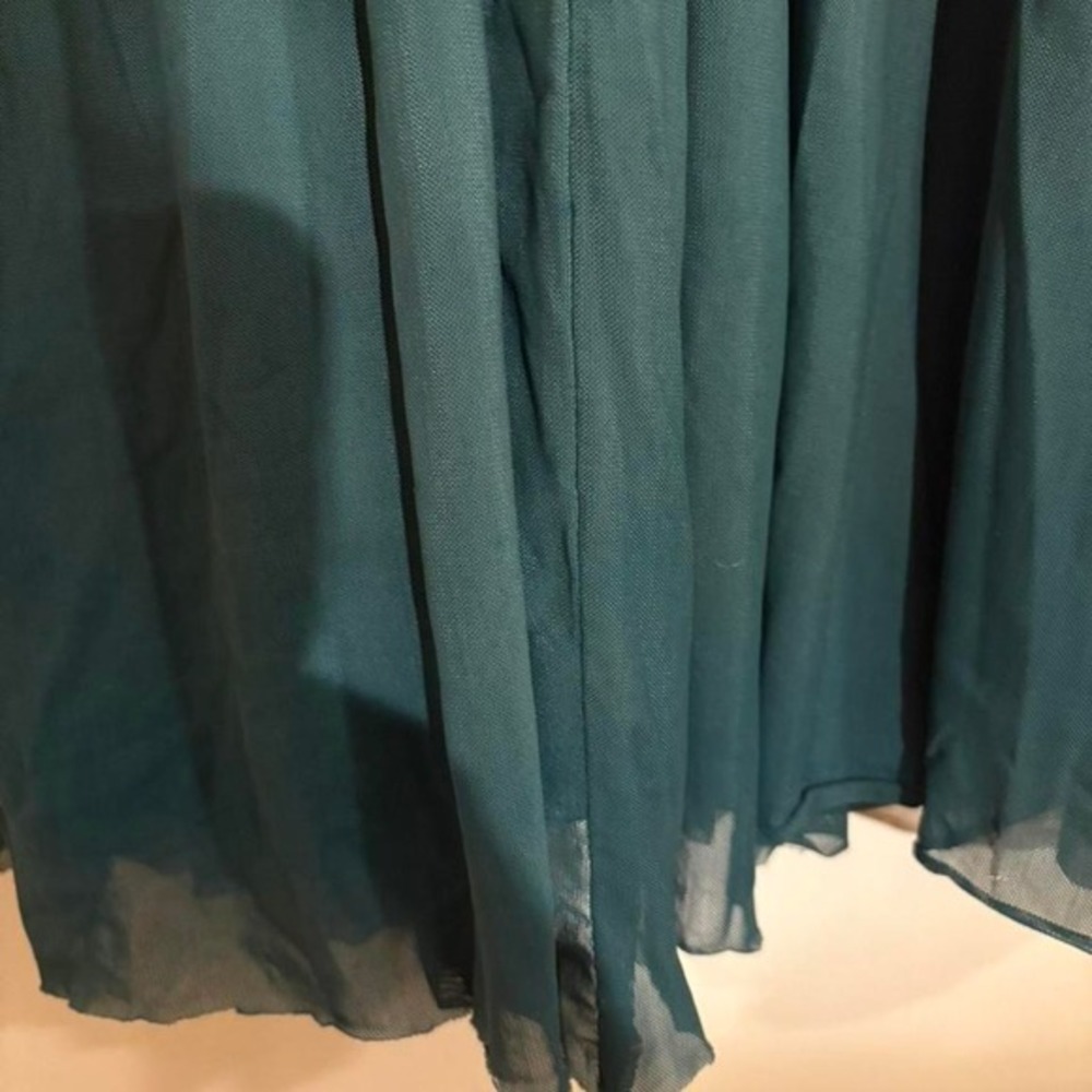 Emerald Green Gown Maxi Chiffon Dress-Size 0 - Picture 6 of 10